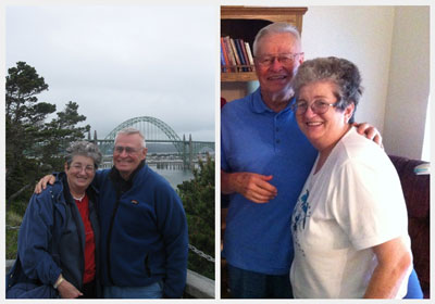My in-laws, all smiles whether in Oregon or at their new digs in Texas.