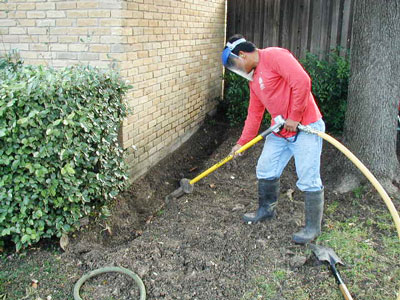 Pneumatic air tools can be used to dig trenches without damaging tree roots that might be in or near the excavation area.