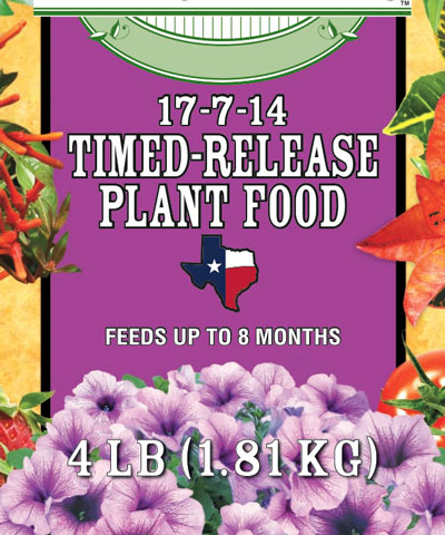 This is <i>NOT</i> a regular lawn fertilizer, but its three-number analysis tells you the percentage of nitrogen, phosphorus and potassium it contains. Most parts of Texas will need fertilizers that are higher in nitrogen, or that are nitrogen exclusively. Look, also, for the words “encapsulated” or “timed-release” to ensure you’re getting a top-quality product.